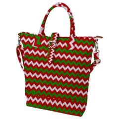 Christmas-paper-scrapbooking-pattern- Buckle Top Tote Bag by Grandong