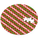 Christmas-paper-scrapbooking-pattern- Wooden Puzzle Round View2