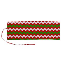 Christmas-paper-scrapbooking-pattern- Roll Up Canvas Pencil Holder (m) by Grandong