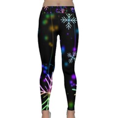 Snowflakes Snow Winter Christmas Classic Yoga Leggings by Grandong