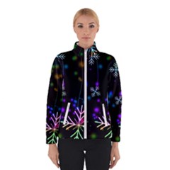 Snowflakes Snow Winter Christmas Women s Bomber Jacket by Grandong