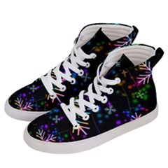 Snowflakes Snow Winter Christmas Men s Hi-top Skate Sneakers by Grandong