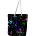 Snowflakes Snow Winter Christmas Full Print Rope Handle Tote (Large) View1