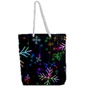 Snowflakes Snow Winter Christmas Full Print Rope Handle Tote (Large) View2