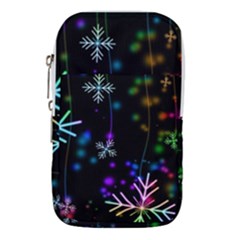 Snowflakes Snow Winter Christmas Waist Pouch (small) by Grandong