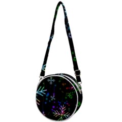 Snowflakes Snow Winter Christmas Crossbody Circle Bag by Grandong