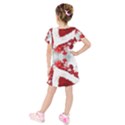 Christmas-background-tile-gifts Kids  Short Sleeve Velvet Dress View2