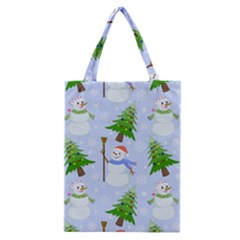 New Year Christmas Snowman Pattern, Classic Tote Bag by Grandong