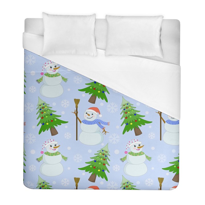 New Year Christmas Snowman Pattern, Duvet Cover (Full/ Double Size)