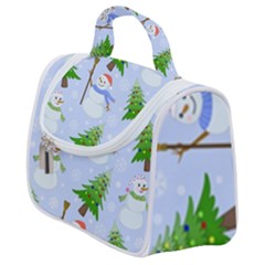 New Year Christmas Snowman Pattern, Satchel Handbag by Grandong