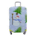 New Year Christmas Snowman Pattern, Luggage Cover (Small) View1