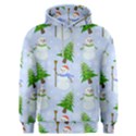 New Year Christmas Snowman Pattern, Men s Overhead Hoodie View1