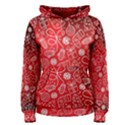 Christmas Pattern Red Women s Pullover Hoodie View1