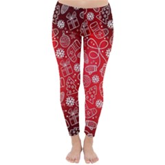 Christmas Pattern Red Classic Winter Leggings by Grandong