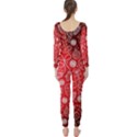 Christmas Pattern Red Long Sleeve Catsuit View2