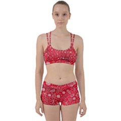 Christmas Pattern Red Perfect Fit Gym Set by Grandong