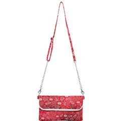 Christmas Pattern Red Mini Crossbody Handbag by Grandong