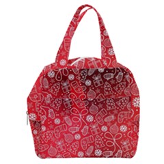 Christmas Pattern Red Boxy Hand Bag by Grandong