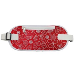 Christmas Pattern Red Rounded Waist Pouch