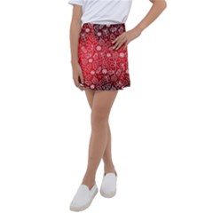 Christmas Pattern Red Kids  Tennis Skirt by Grandong