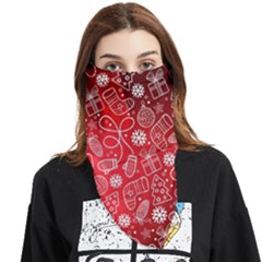 Christmas Pattern Red Face Covering Bandana (triangle) by Grandong