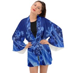 Christmas-card-greeting-card-star Long Sleeve Kimono by Grandong