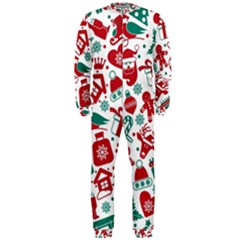 Background Vector Texture Christmas Winter Pattern Seamless Onepiece Jumpsuit (men) by Grandong