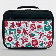 Background Vector Texture Christmas Winter Pattern Seamless Lunch Bag by Grandong