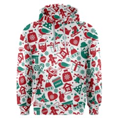 Background Vector Texture Christmas Winter Pattern Seamless Men s Overhead Hoodie by Grandong