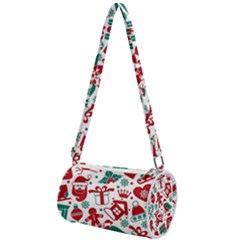 Background Vector Texture Christmas Winter Pattern Seamless Mini Cylinder Bag by Grandong