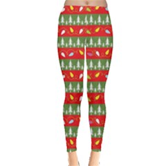 Christmas-papers-red-and-green Everyday Leggings  by Grandong