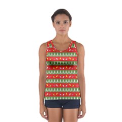 Christmas-papers-red-and-green Sport Tank Top  by Grandong