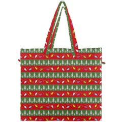 Christmas-papers-red-and-green Canvas Travel Bag by Grandong