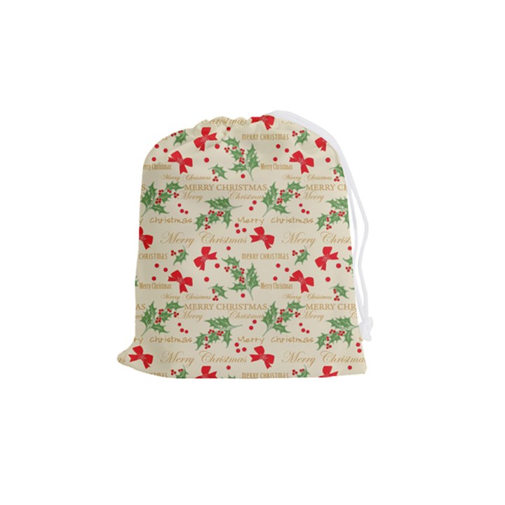 Christmas-paper-scrapbooking-- Drawstring Pouch (Medium)