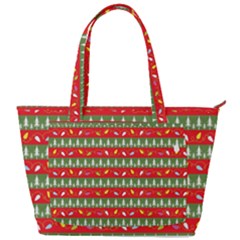 Christmas-papers-red-and-green Back Pocket Shoulder Bag  by Grandong