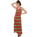 Christmas-papers-red-and-green V-Neck Chiffon Maxi Dress View1