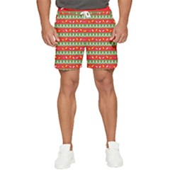 Christmas-papers-red-and-green Men s Runner Shorts by Grandong