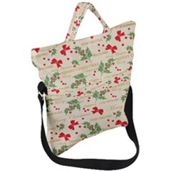 Christmas-paper-scrapbooking-- Fold Over Handle Tote Bag by Grandong