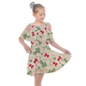 Christmas-paper-scrapbooking-- Kids  Shoulder Cutout Chiffon Dress View1