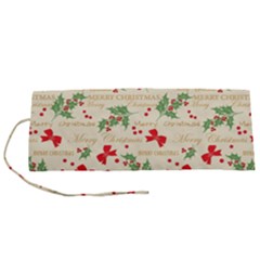 Christmas-paper-scrapbooking-- Roll Up Canvas Pencil Holder (s) by Grandong