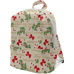 Christmas-paper-scrapbooking-- Zip Up Backpack by Grandong