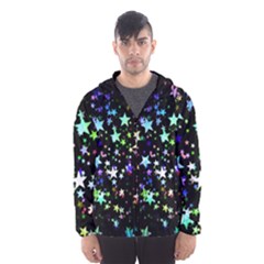 Christmas-star-gloss-lights-light Men s Hooded Windbreaker