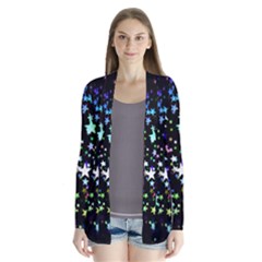 Christmas-star-gloss-lights-light Drape Collar Cardigan