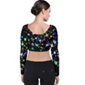 Christmas-star-gloss-lights-light Velvet Long Sleeve Crop Top View2