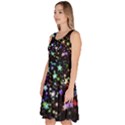 Christmas-star-gloss-lights-light Knee Length Skater Dress With Pockets View2