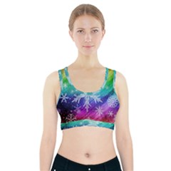 Christmas-snowflake-background Sports Bra With Pocket by Grandong