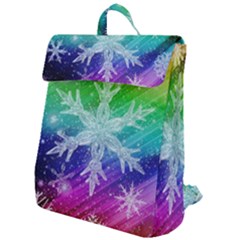 Christmas-snowflake-background Flap Top Backpack by Grandong