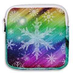 Christmas-snowflake-background Mini Square Pouch by Grandong