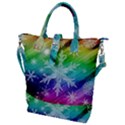 Christmas-snowflake-background Buckle Top Tote Bag View1