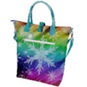 Christmas-snowflake-background Buckle Top Tote Bag View2